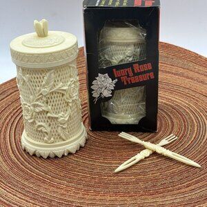 Vintage  Barware Celluloid Cocktail Picks and Holder  Set Of 3 MCM Bohemian